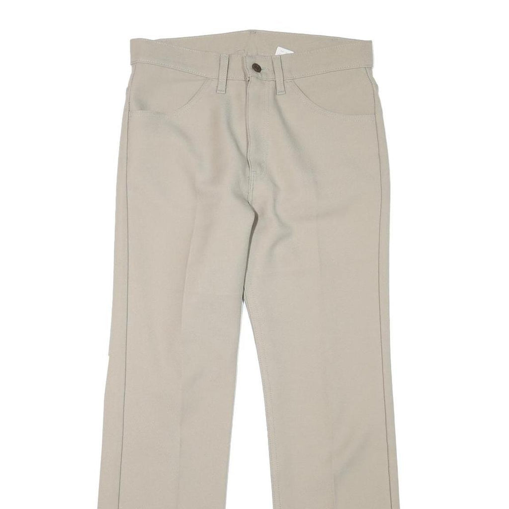 LEVI'S Mens Beige Regular Straight Trousers W30 L29 Classic Zip Polyester