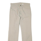 LEVI'S Mens Beige Regular Straight Trousers W30 L29 Classic Zip Polyester