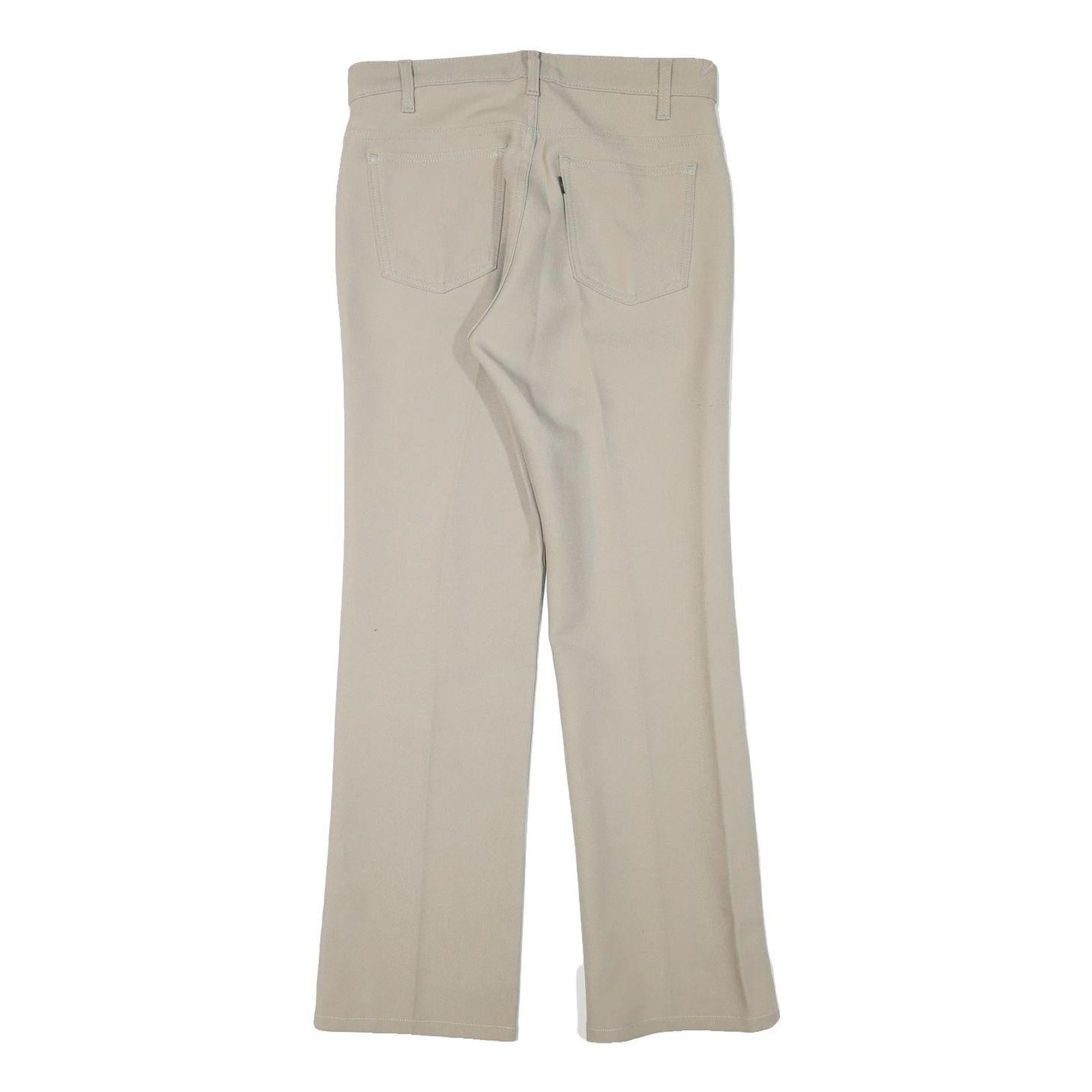 LEVI'S Mens Beige Regular Straight Trousers W30 L29 Classic Zip Polyester