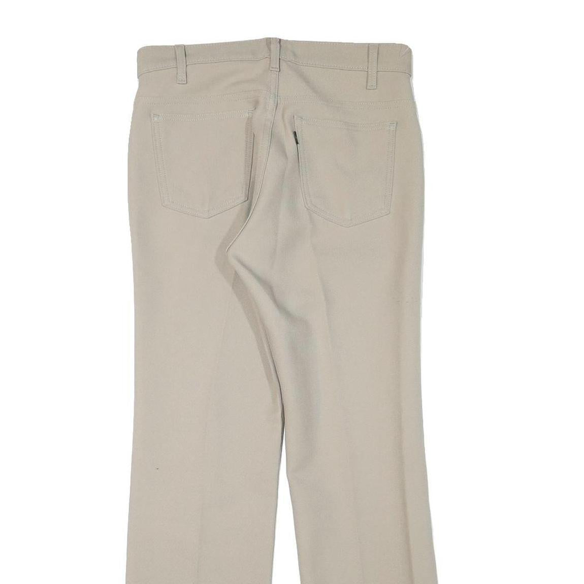 LEVI'S Mens Beige Regular Straight Trousers W30 L29 Classic Zip Polyester