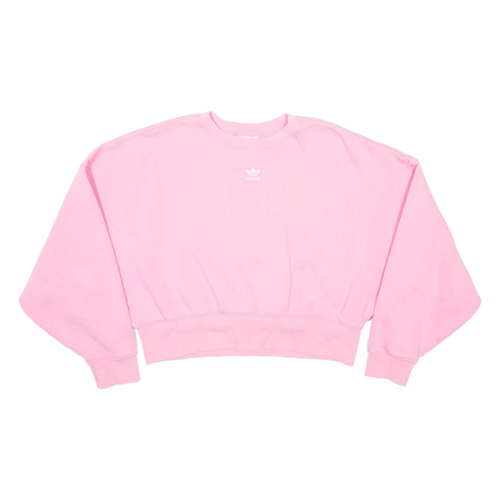 ADIDAS Cropped Womens Sweatshirt Pink UK 8