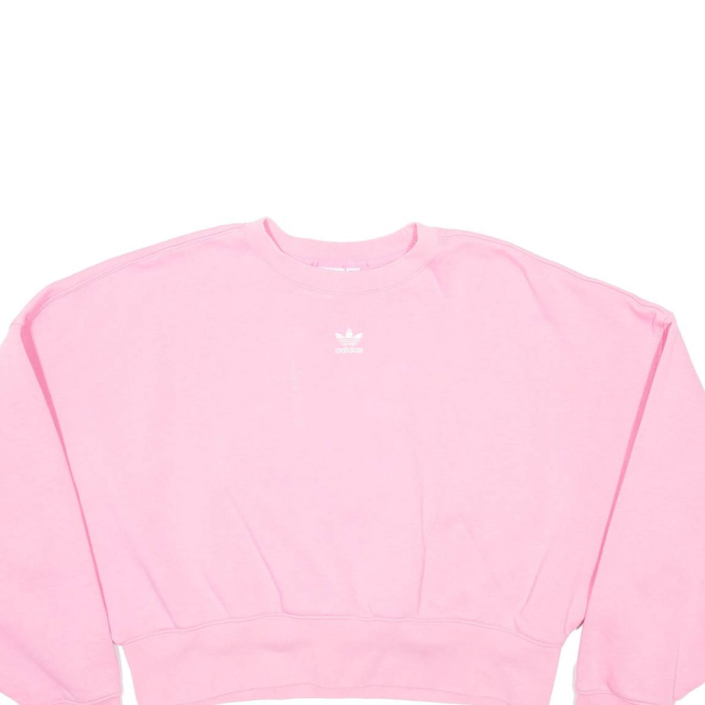 ADIDAS Cropped Womens Sweatshirt Pink UK 8