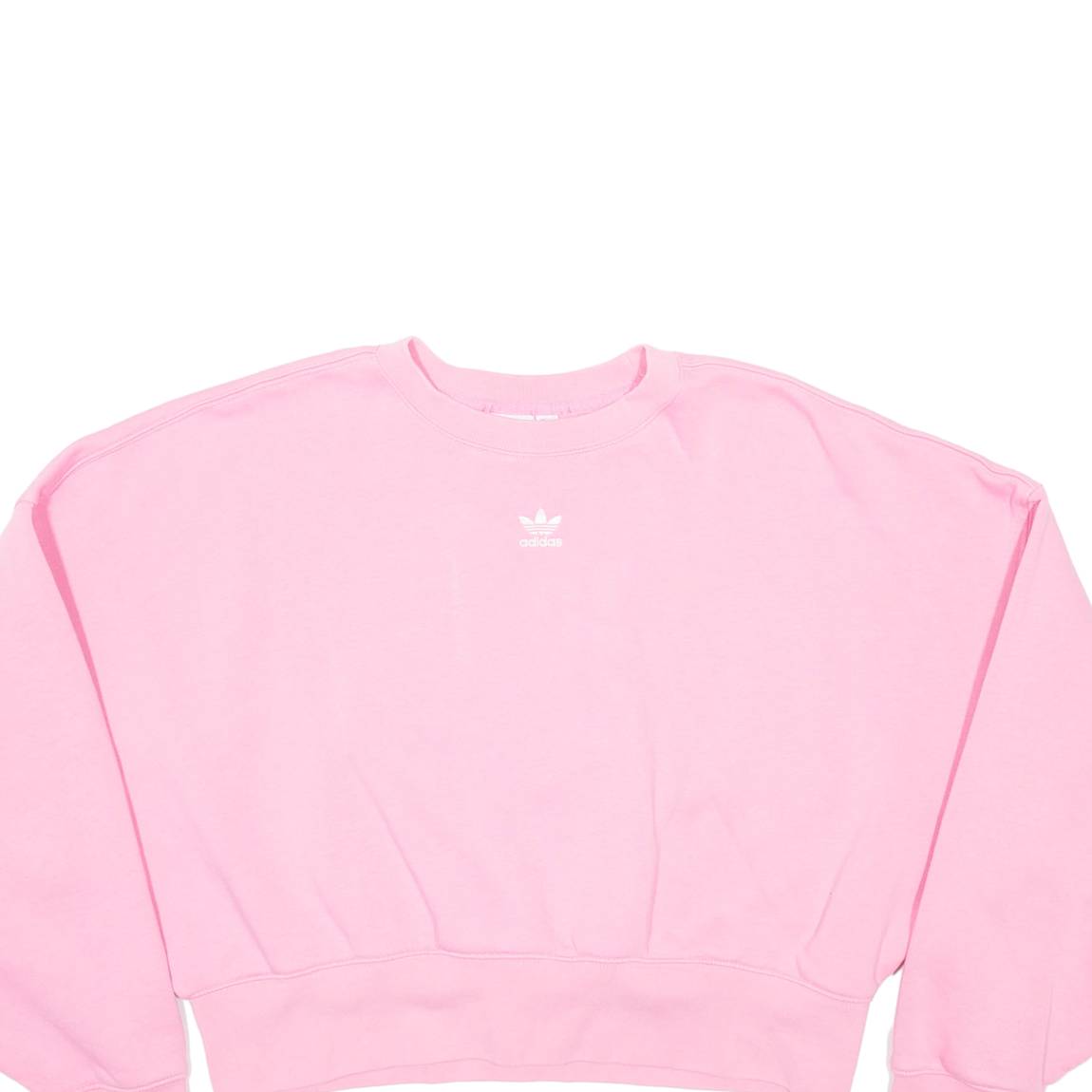 ADIDAS Cropped Womens Sweatshirt Pink UK 8