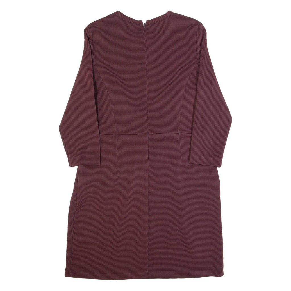 HOBBS LONDON Womens Pencil Dress Purple Long Sleeve Knee Length UK 16