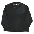 STARTER Mens Black Polyester Blend Zip Jacket L Fleece Plain Casual Outerwear