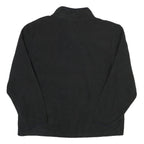 STARTER Mens Black Polyester Blend Zip Jacket L Fleece Plain Casual Outerwear