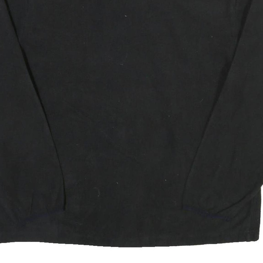 STARTER Mens Black Polyester Blend Zip Jacket L Fleece Plain Casual Outerwear