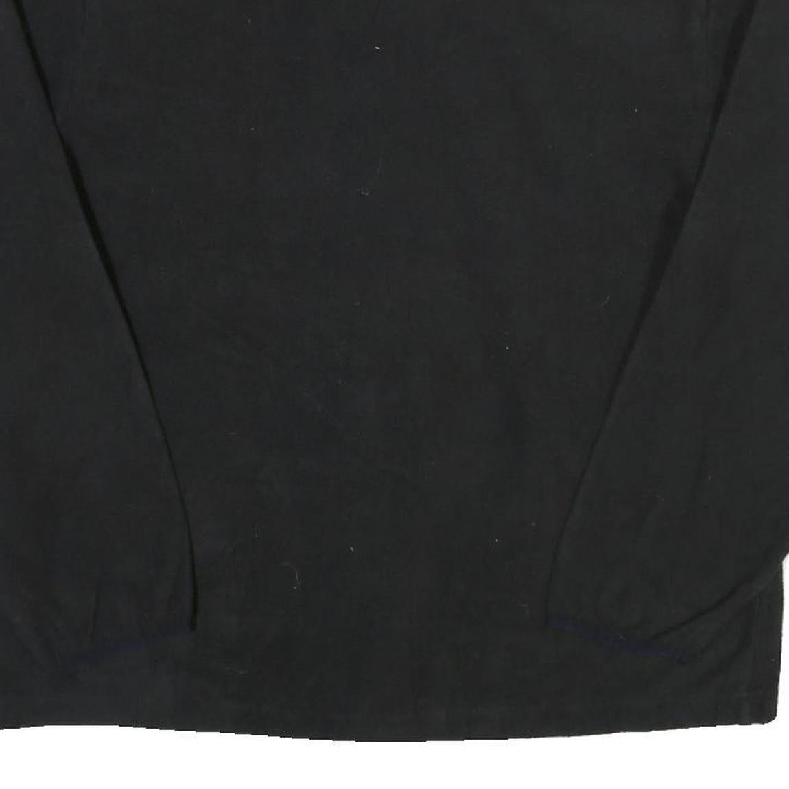 STARTER Mens Black Polyester Blend Zip Jacket L Fleece Plain Casual Outerwear