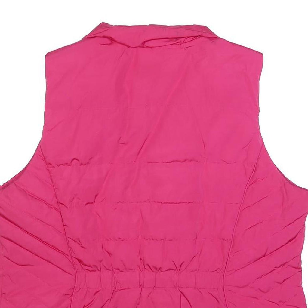 TALBOTS Womens Pink Jacket XL Polyester Puffer Zip Sleeveless Casual Outerwear