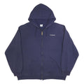 CARHARTT Mens Navy Blue Zip Hoodie XL Cotton Blend Workwear Casual Zip-Up