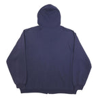 CARHARTT Mens Navy Blue Zip Hoodie XL Cotton Blend Workwear Casual Zip-Up