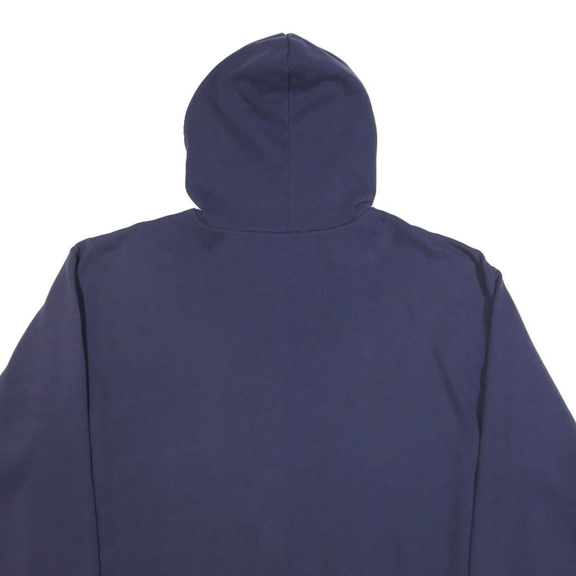 CARHARTT Mens Navy Blue Zip Hoodie XL Cotton Blend Workwear Casual Zip-Up