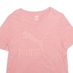 PUMA Womens Pink Graphic T-Shirt XL Short Sleeve Round Neck Casual Wear