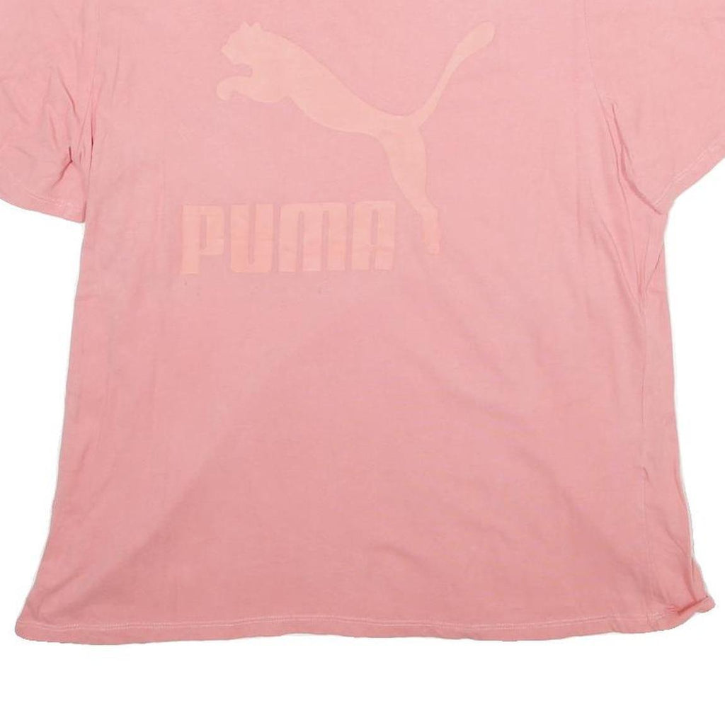 PUMA Womens Pink Graphic T-Shirt XL Short Sleeve Round Neck Casual Wear