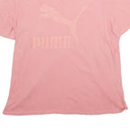 PUMA Womens Pink Graphic T-Shirt XL Short Sleeve Round Neck Casual Wear