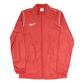 NIKE Womens Red Plain Sports Zip Jacket S Polyester Blend Athletic Fit