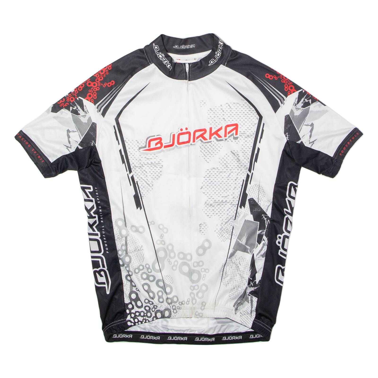 BJORKA Cycling Mens Jersey White High Neck M