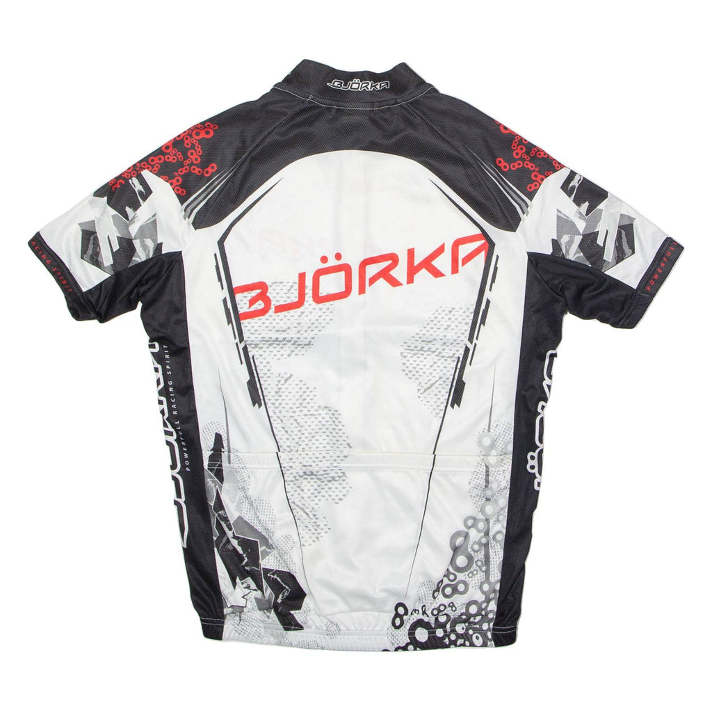 BJORKA Cycling Mens Jersey White High Neck M