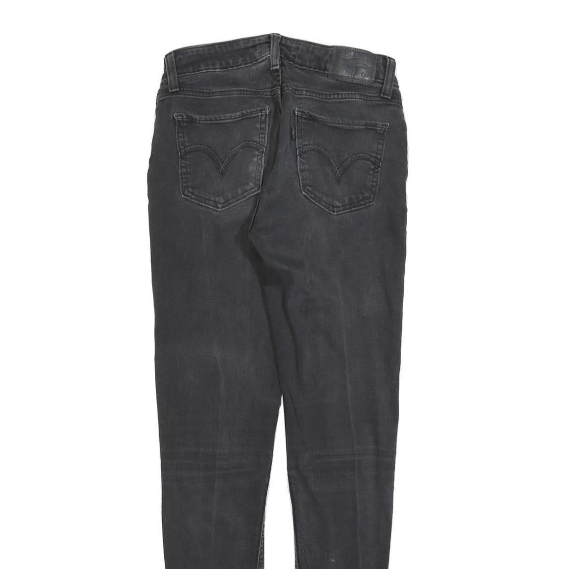 LEVI'S 535 Womens Jeans Black Slim Skinny Denim W27 L30 Classic Fit Zip