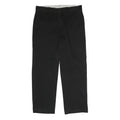 DICKIES Mens Black Regular Straight Trousers W34 L29 Workwear Zip Closure