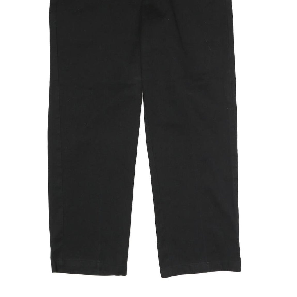 DICKIES Mens Black Regular Straight Trousers W34 L29 Workwear Zip Closure
