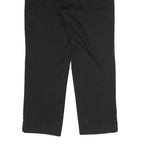 DICKIES Mens Black Regular Straight Trousers W34 L29 Workwear Zip Closure