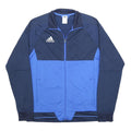 ADIDAS Mens Navy & Blue Zip Polyester Sports Jacket L Athletic Track Top