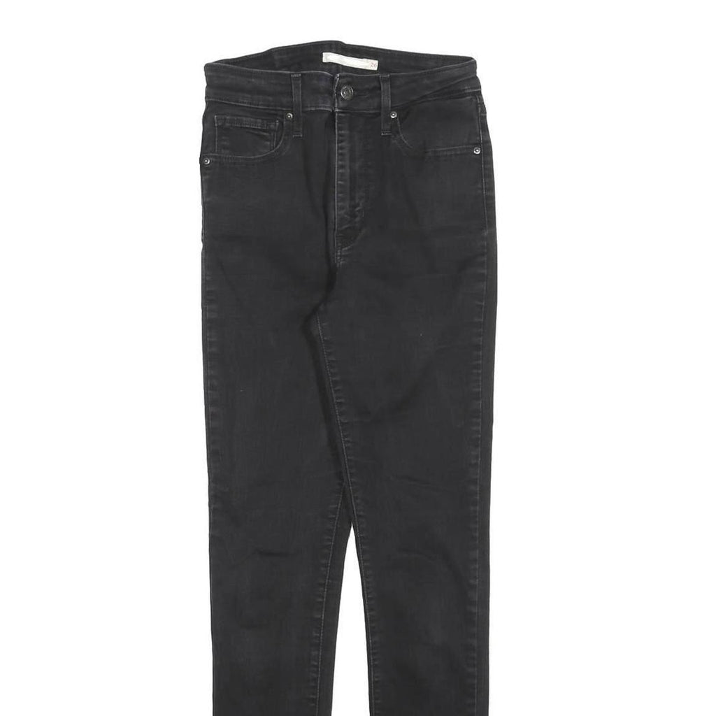 LEVI'S 721 Womens Jeans Black Slim Skinny Denim Medium W26 L30 Stretch