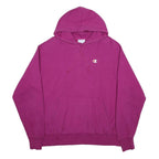 CHAMPION REVERSE WEAVE Mens Purple Pullover Hoodie L Cotton Blend Casual