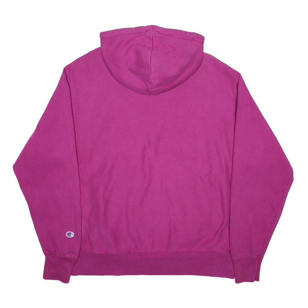 CHAMPION REVERSE WEAVE Mens Purple Pullover Hoodie L Cotton Blend Casual