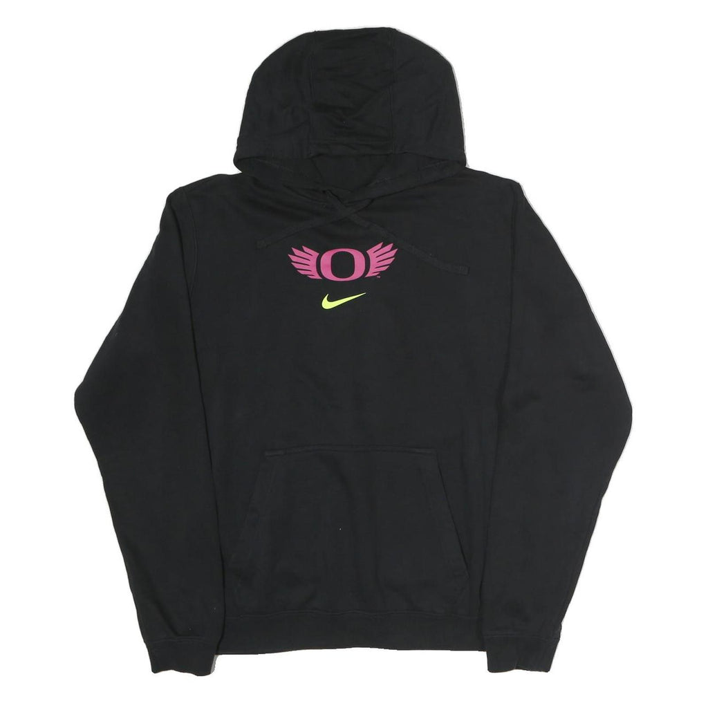 NIKE Womens Black Oregon Cotton Hoodie M Sportswear Casual Pullover