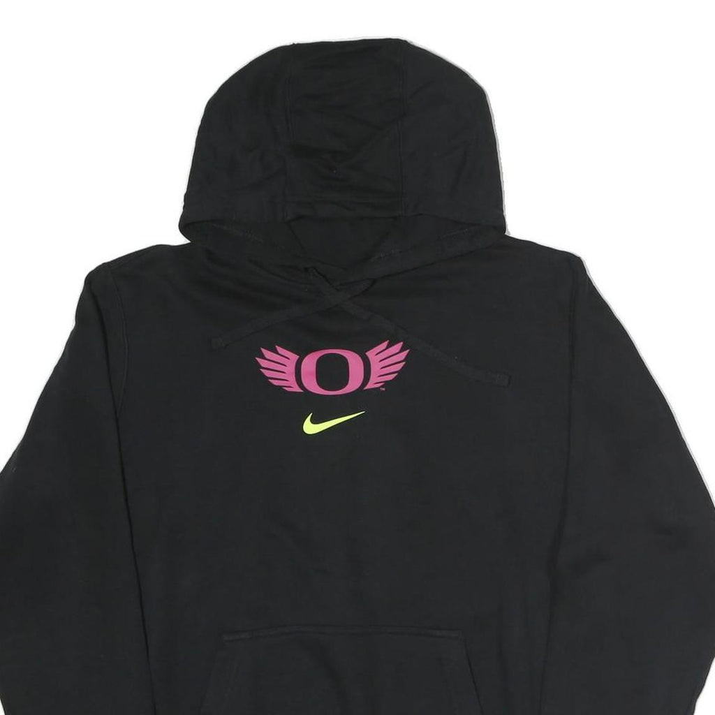 NIKE Womens Black Oregon Cotton Hoodie M Sportswear Casual Pullover