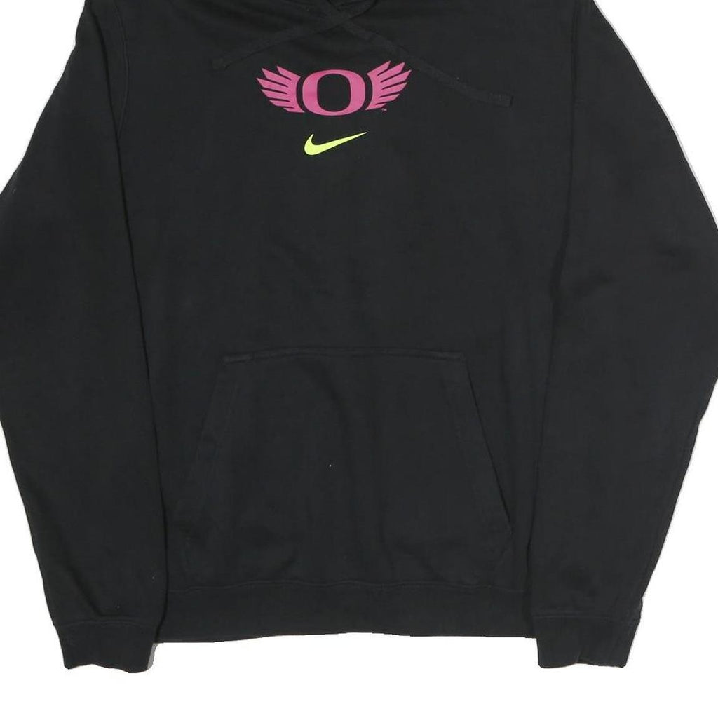 NIKE Womens Black Oregon Cotton Hoodie M Sportswear Casual Pullover