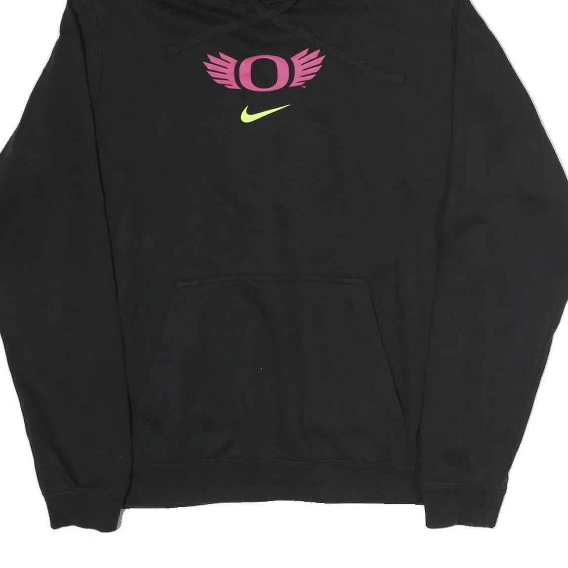 NIKE Womens Black Oregon Cotton Hoodie M Sportswear Casual Pullover