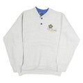 HILTON Womens Grey & Blue Chicago's Finest Crew Neck L Cotton Pullover