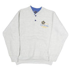HILTON Womens Grey & Blue Chicago's Finest Crew Neck L Cotton Pullover