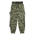 FB SISTER Cuffed Camouflage Cargo Womens Trousers Green Regular Tapered W26 L28