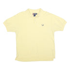 CHAPS RALPH LAUREN Mens Yellow Short Sleeve Plain M Cotton Blend Polo Shirt