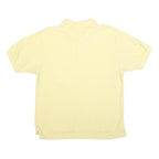 CHAPS RALPH LAUREN Mens Yellow Short Sleeve Plain M Cotton Blend Polo Shirt