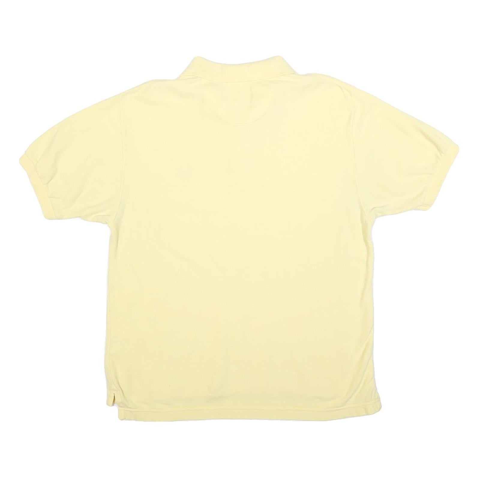 CHAPS RALPH LAUREN Mens Yellow Short Sleeve Plain M Cotton Blend Polo Shirt