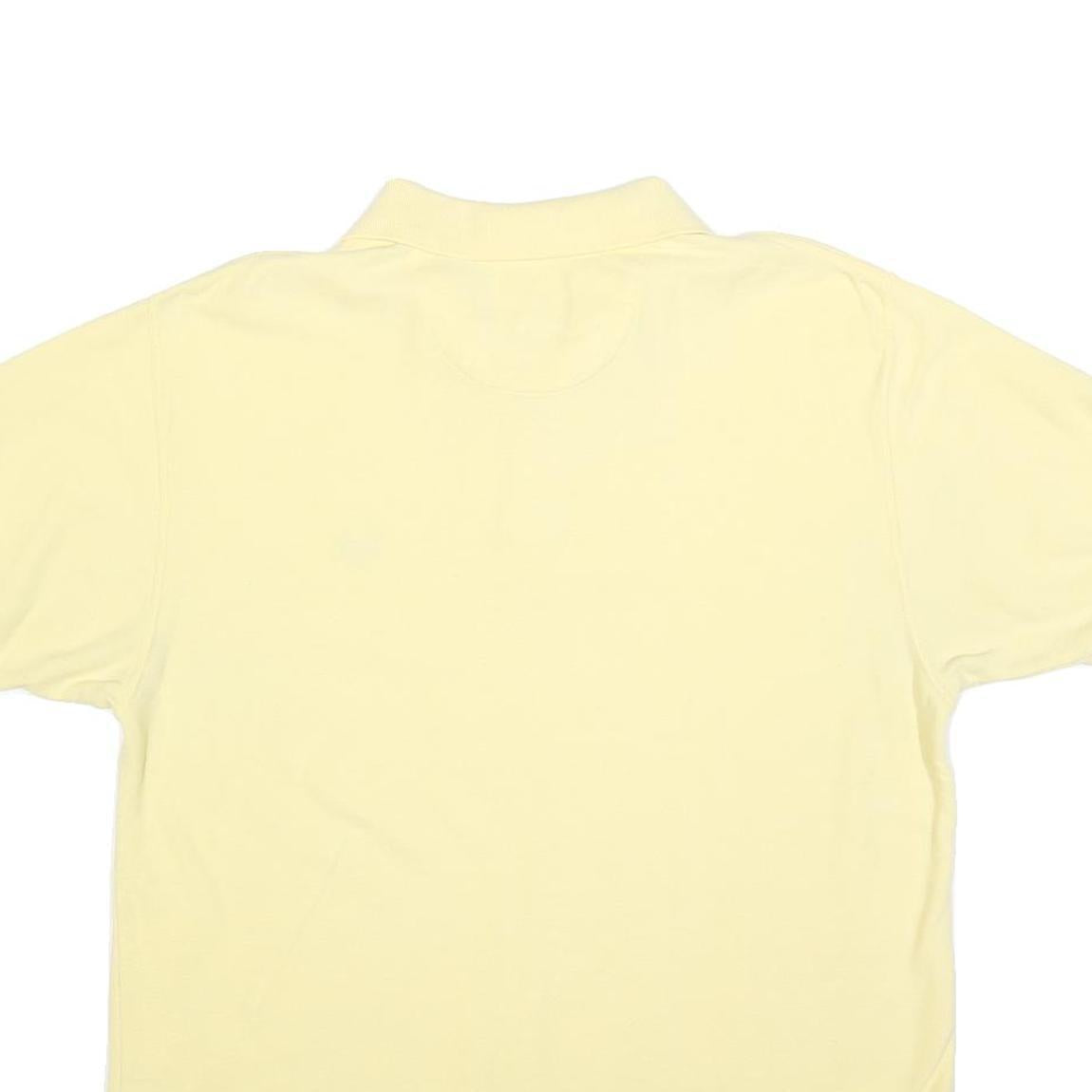 CHAPS RALPH LAUREN Mens Yellow Short Sleeve Plain M Cotton Blend Polo Shirt