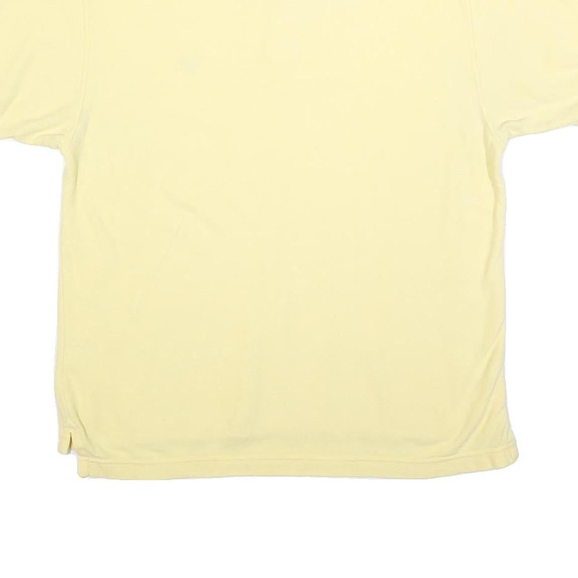 CHAPS RALPH LAUREN Mens Yellow Short Sleeve Plain M Cotton Blend Polo Shirt