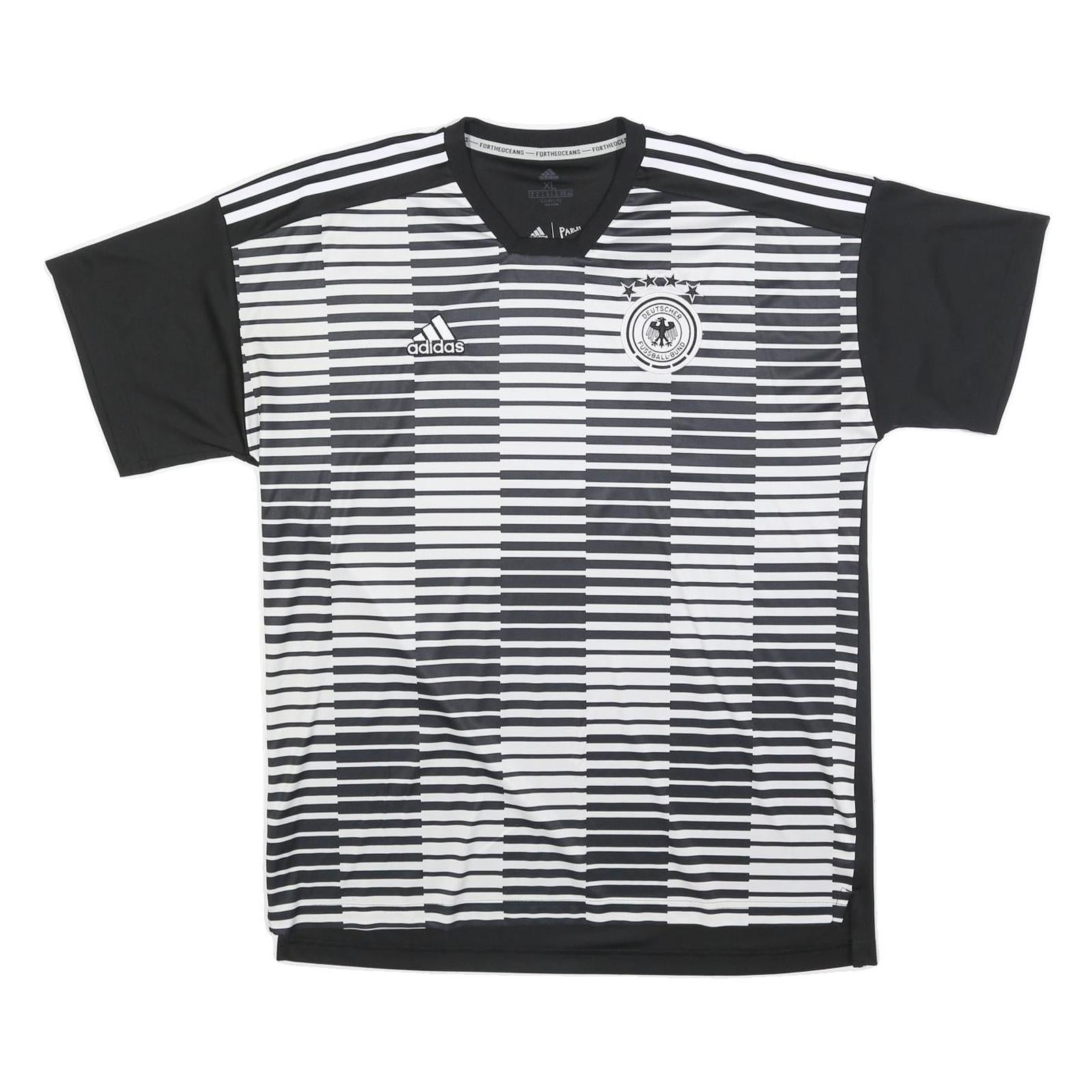 ADIDAS Germany 2017-18 Training Mens Black T-Shirt XL Short Sleeve Football