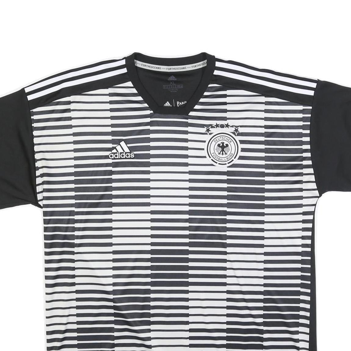 ADIDAS Germany 2017-18 Training Mens Black T-Shirt XL Short Sleeve Football