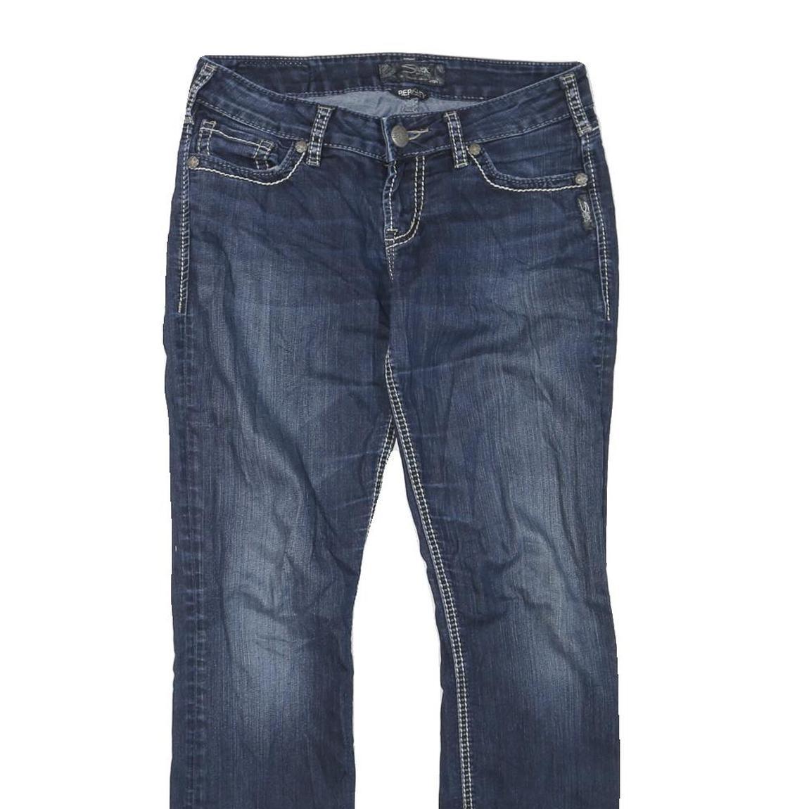 SILVER Womens Blue Regular Jeans Denim Medium W30 L30 Stylish Stitch Detail