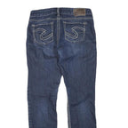 SILVER Womens Blue Regular Jeans Denim Medium W30 L30 Stylish Stitch Detail