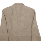 BRAZILIA Womens Beige Wool Jacket S Button Plain Classic Tailored Stylish