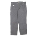 CARHARTT Mens Cotton Blend Grey Regular Fit Straight Leg Trousers W36 L27