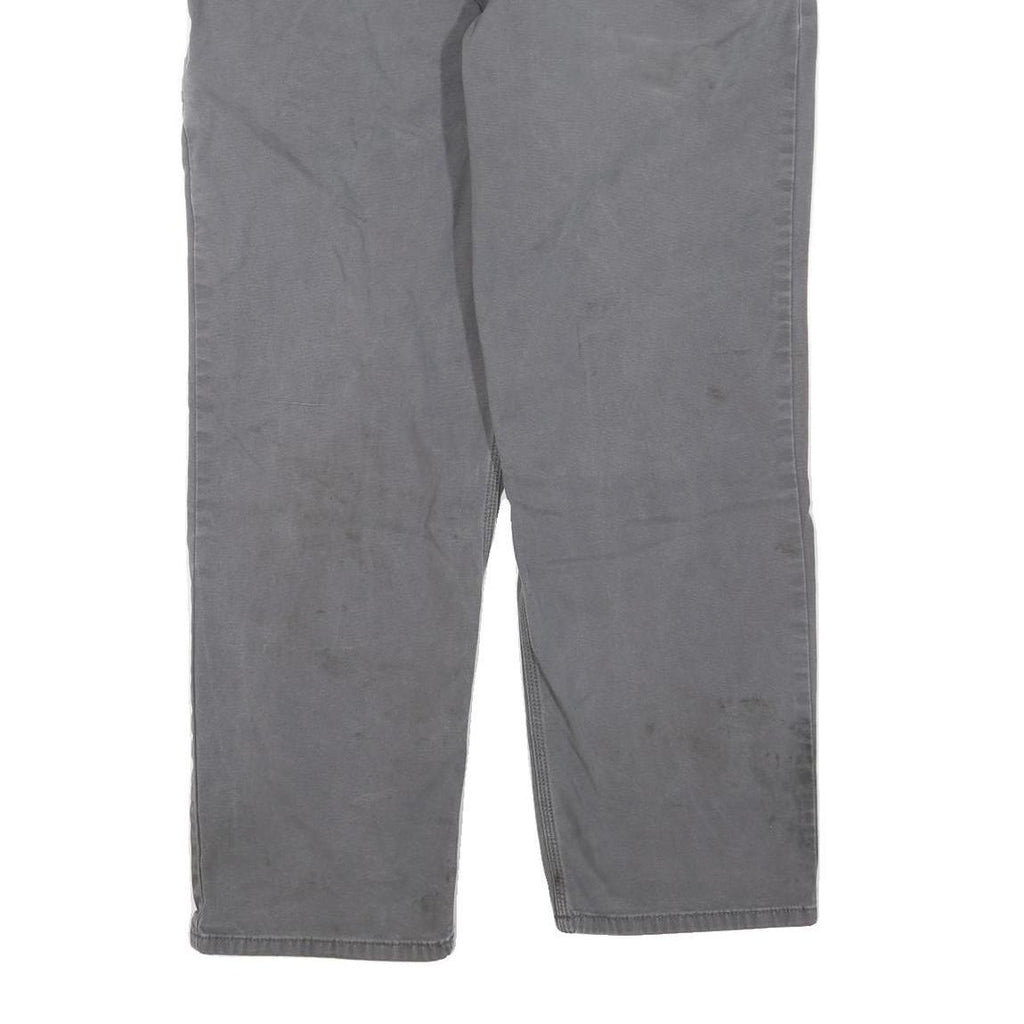 CARHARTT Mens Cotton Blend Grey Regular Fit Straight Leg Trousers W36 L27