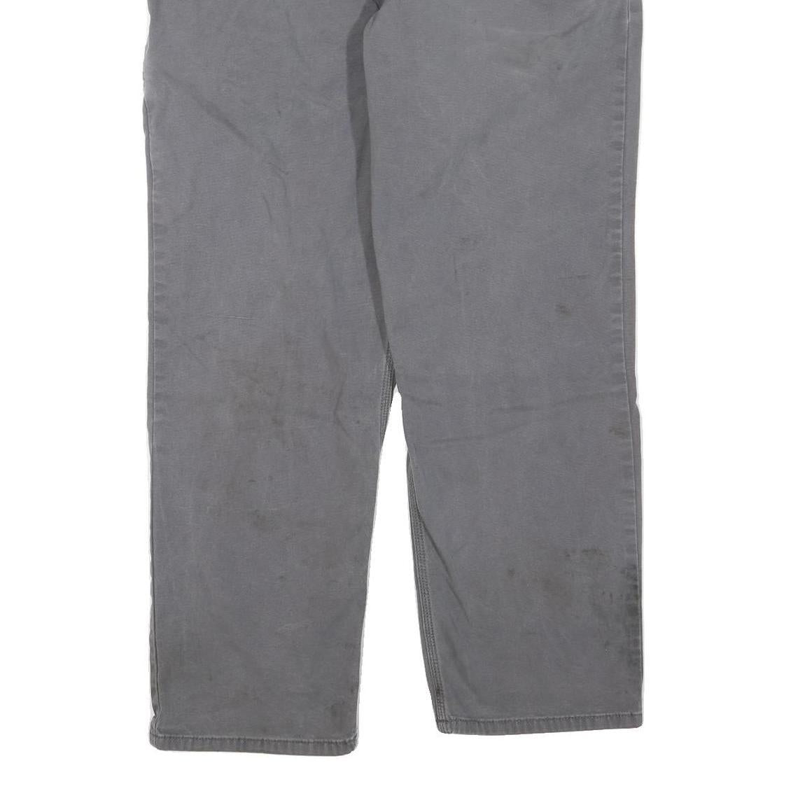 CARHARTT Mens Cotton Blend Grey Regular Fit Straight Leg Trousers W36 L27